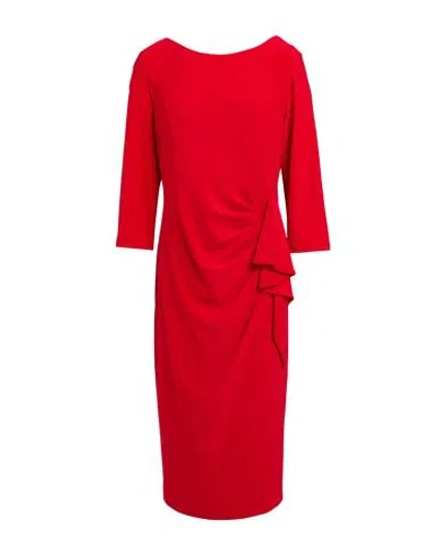 Joseph Ribkoff Signature Woman Midi Dress Red Size 12 Polyester, Elastane