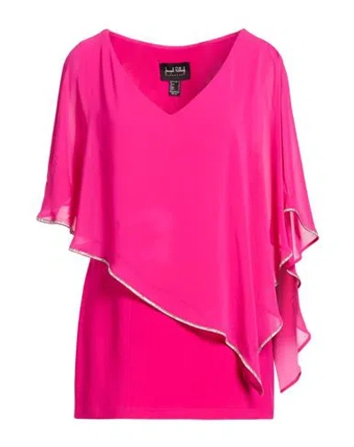 Joseph Ribkoff Signature Woman Top Fuchsia Size 16 Polyester, Elastane In Pink