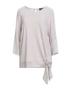 Joseph Ribkoff Signature Woman Top Grey Size 14 Polyester, Elastane In Gray