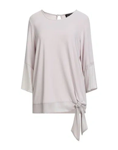 Joseph Ribkoff Signature Woman Top Grey Size 14 Polyester, Elastane In Gray