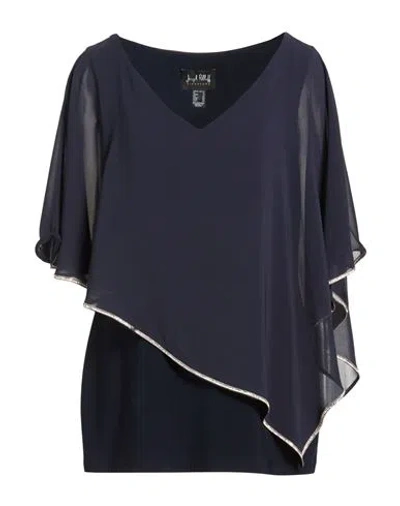 Joseph Ribkoff Signature Woman Top Midnight Blue Size 14 Polyester, Elastane