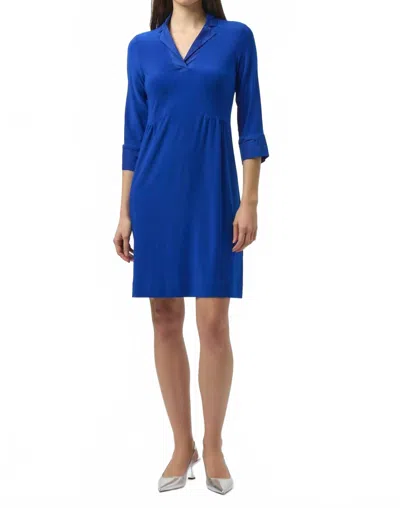 Joseph Ribkoff Silky Knit And Memory Trapeze Mini Dress In Royal Sapphire In Blue
