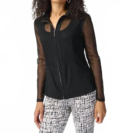 Joseph Ribkoff Silky Knit And Mesh Two-piece Set In Black