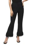 Joseph Ribkoff Silky Knit And Novelty Flared Pants In Black In Black