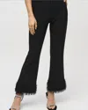 Joseph Ribkoff Silky Knit And Novelty Flared Pants In Black In Black