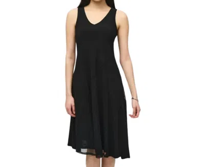 Joseph Ribkoff Silky Knit Asymmetrical Dress In Black