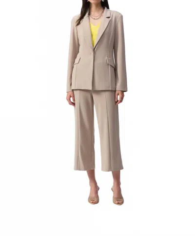 Joseph Ribkoff Silky Knit Blazer In Beige In Brown