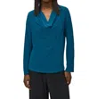 Joseph Ribkoff Silky Knit Cowl Neck Top In Twilight In Multi
