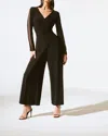 Joseph Ribkoff Silky Knit Culotte Jumpsuit In Black In Black