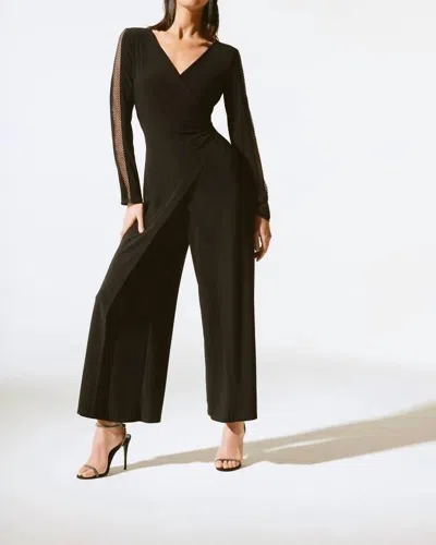 Joseph Ribkoff Silky Knit Culotte Jumpsuit In Black