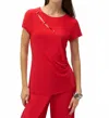 Joseph Ribkoff Silky Knit Fitted Top In Radiant Red In Red