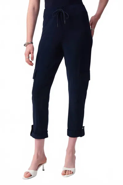 Joseph Ribkoff Silky Knit Jogger Pull-on Pants In Midnight Blue In Multi