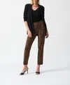 Joseph Ribkoff Silky Knit Pants In Beige/black In Multi
