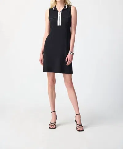 Joseph Ribkoff Silky Knit Sleeveless Shift Dress In Black