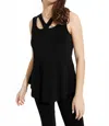 Joseph Ribkoff Silky Knit Sleeveless Tunic In Black In Black