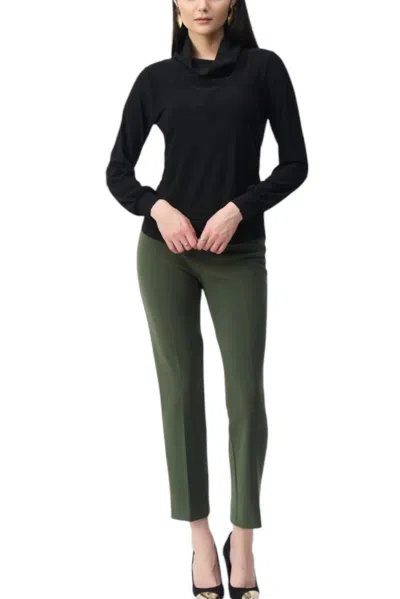 Joseph Ribkoff Silky Knit Straight Cowl Collar Top In Black
