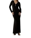 Joseph Ribkoff Silky Knit Trumpet Gown In Black In Black
