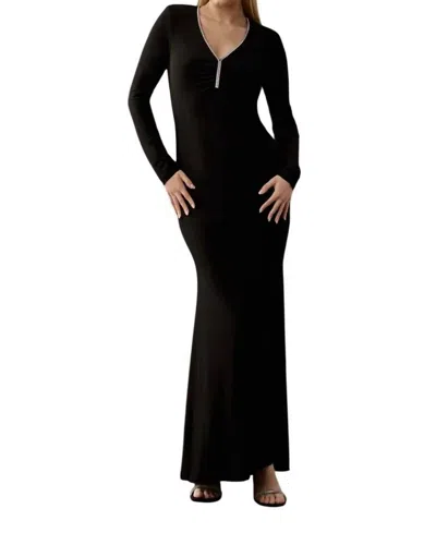Joseph Ribkoff Silky Knit Trumpet Gown In Black