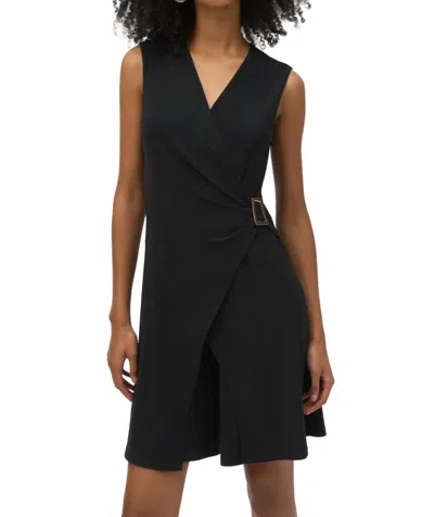 Joseph Ribkoff Silky Knit Wide Leg Jumpsuit In Black