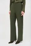 Joseph Ribkoff Silky Knit Wide Leg Pant In Iguana In Green