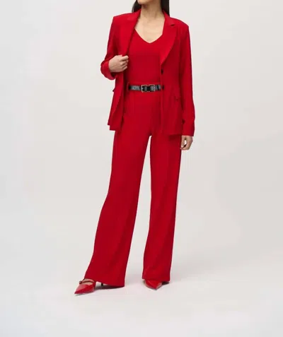 Joseph Ribkoff Silky Knit Wide-leg Pant In Red