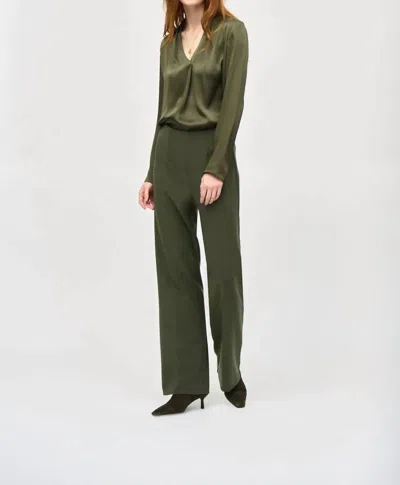 Joseph Ribkoff Silky Knit Wide Leg Pull On Pant In Iguana In Multi