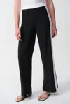 Joseph Ribkoff Silky Knit Wide Pant In Black/vanilla
