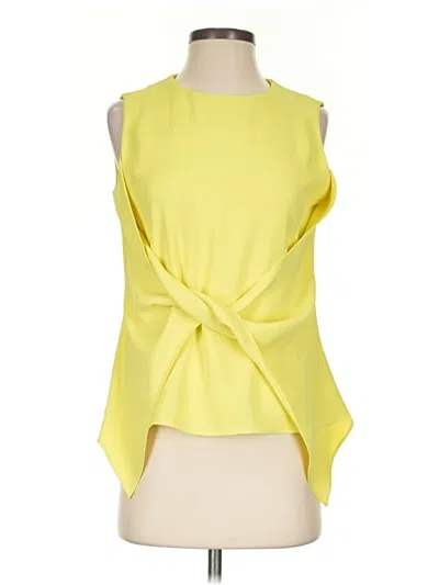 Pre-owned Joseph Ribkoff Sleeveless Blouse In Yellow