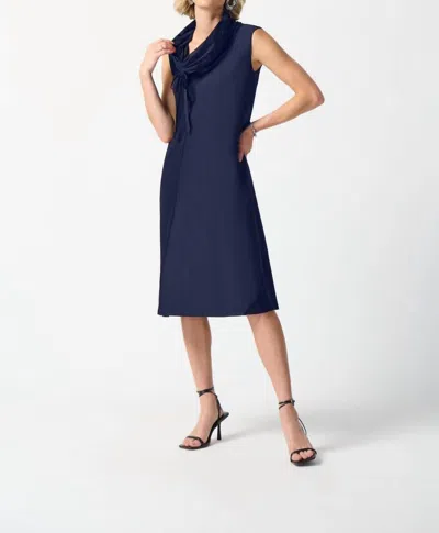 Joseph Ribkoff Sleeveless Cocoon Dress In Midnight Blue