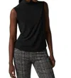Joseph Ribkoff Sleeveless Knit Mockneck Top In Black In Black