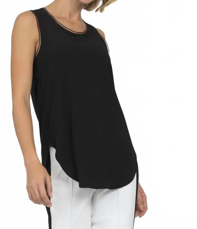 Joseph Ribkoff Sleeveless Shaped Top In Black
