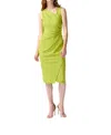 JOSEPH RIBKOFF SLEEVELESS SHEATH DRESS IN KEY LIME