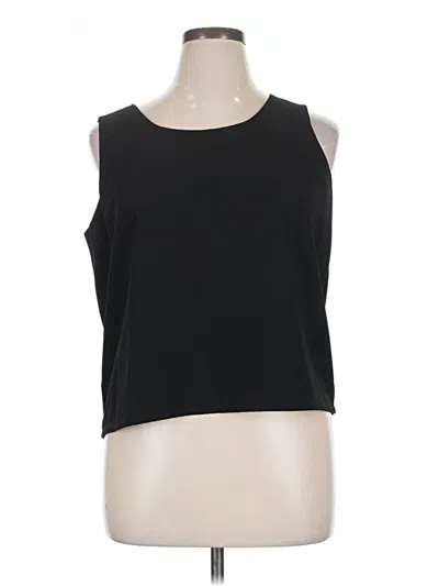 Pre-owned Joseph Ribkoff Sleeveless Top Black Boatneck Tops