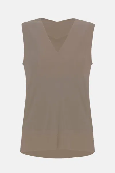 Joseph Ribkoff Sleeveless Top In Beige In Gold