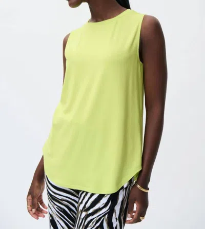 Joseph Ribkoff Sleeveless Top In Exotic Lime In Green