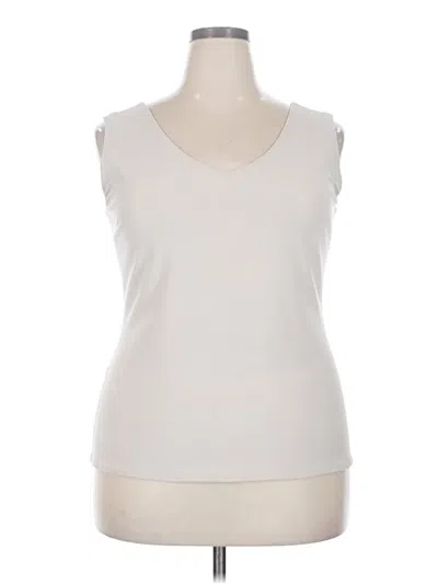 Pre-owned Joseph Ribkoff Sleeveless Top Ivory Sweetheart Neckline Tops