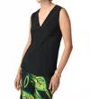 Joseph Ribkoff Silky Knit Sleeveless Top In Black In Black