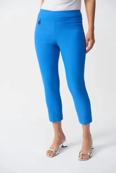 Joseph Ribkoff Slim Cropped Trousers In Coastal Blue
