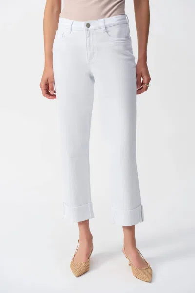 Joseph Ribkoff Slim Fit Cropped Jean In White