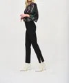 Joseph Ribkoff Slim Fit Straight Pants In Black In Multi