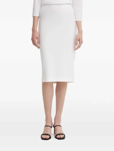 Joseph Ribkoff Slit Midi Skirt In Gray