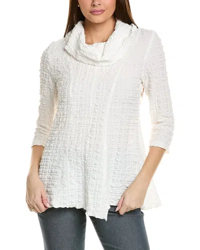 Joseph Ribkoff Smocked Top In White