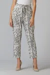 JOSEPH RIBKOFF SNAKESKIN PRINT PANTS IN BLACK