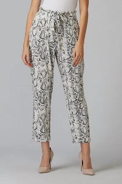 Joseph Ribkoff Snakeskin Print Pants In Black In Grey