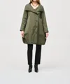 Joseph Ribkoff Softshell Long Sleeve Cocoon Coat In Iguana