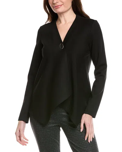 Joseph Ribkoff Solid Drape Jacket In Black