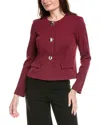 Joseph Ribkoff Solid Jacket In Burgundy