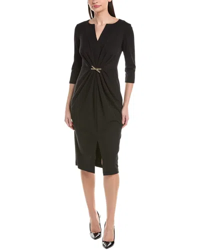 Joseph Ribkoff Solid Midi Dress In Black