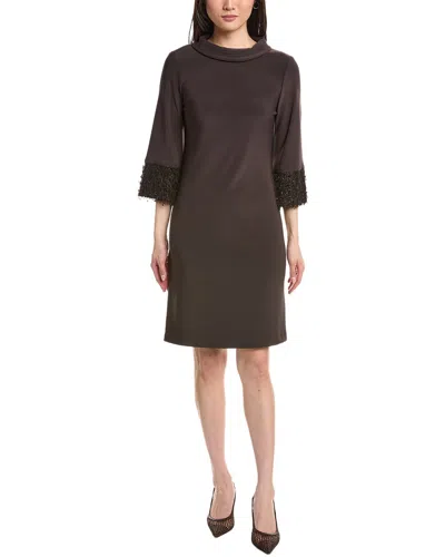 Joseph Ribkoff Solid Midi Dress In Brown