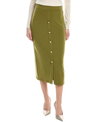 Joseph Ribkoff Solid Midi Skirt In Green